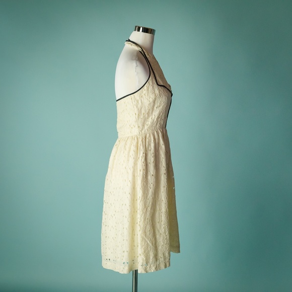 Anthropologie Lil 6 Ivory Lawn Party Eyelet Dress - Picture 4 of 8